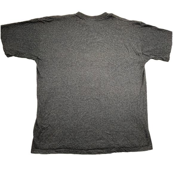 Vintage Galveston Island Size Large Tshirt Cal Cru Navy Stripe Destination - Picture 9 of 10